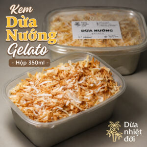 Kem dừa nướng gelato hấp dẫn